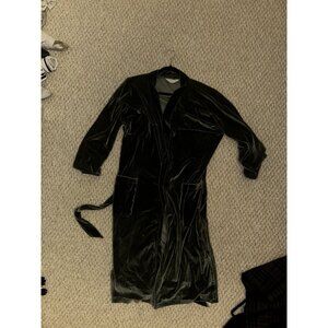 Vintage Christian Dior Velvet Bathrobe – Gray, Size S (Small Cut, See Photos)